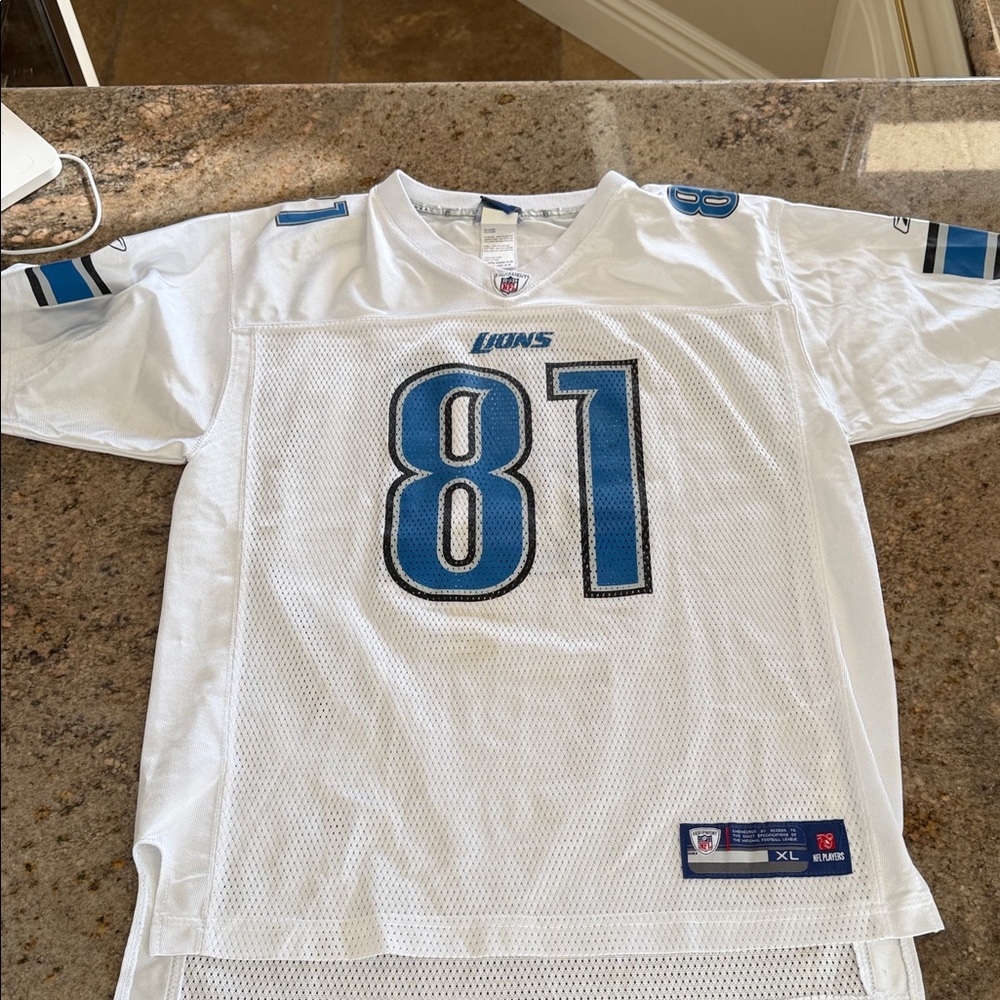 NFL Johnson #81 Onfield White Jersey